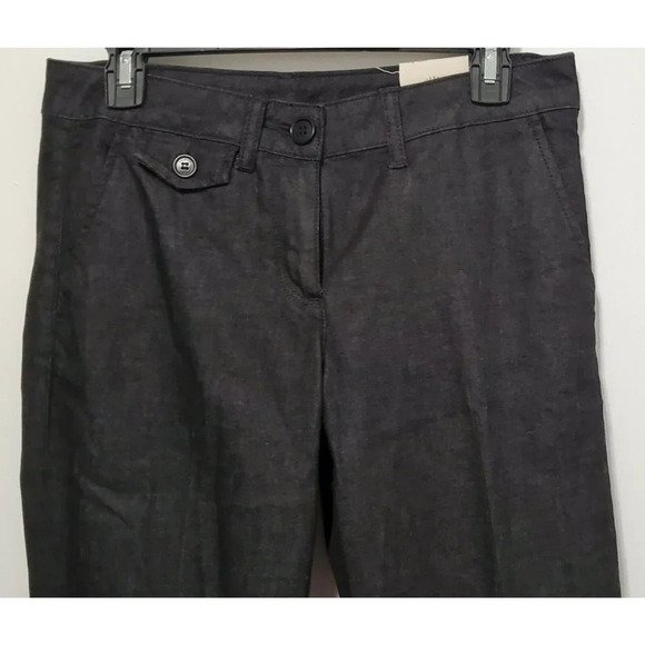 Black Denim Trouser Style Dress Slacks No Brand - Picture 2 of 8